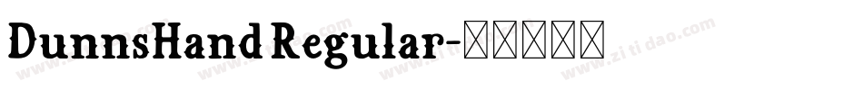 DunnsHand Regular字体转换